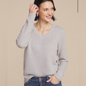 Maurices Metallic V Neck Sweater